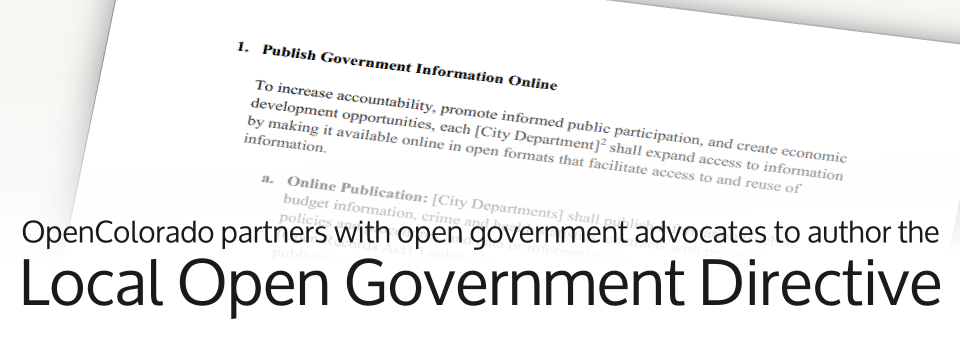 Local Open Government Directive Local Open Government Directive