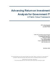 Advancing Return on Investment Anal...