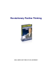 Revolutionary positivethinking