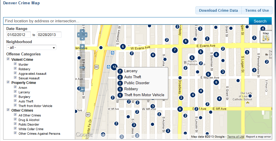 Denver Crime Map